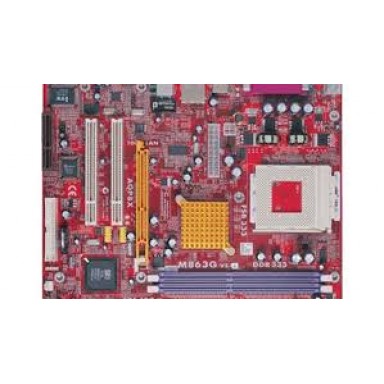 Placa de baza PC Chips M863G, Socket A, AGP, PCI, DDR, IDE, USB, SERIAL, PARALEL